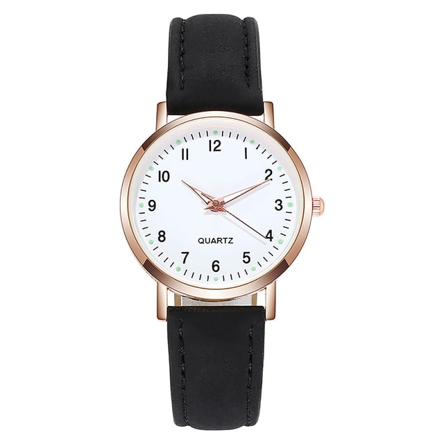 Montre Rétro Lumineuse pour Femme à Quartz avec Bracelet et Diamants Incrustés