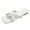 White, variant on Flat Sandals for Women Square Toe Flip Flops Star Shaped Pearl Summer Casual Dressy Slip on Beach Shoes Slides Silver Size 8.5