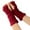 18Red, variant on Women Arm Warmers, Winter Knitted Wrist Warmers Fluffy Lined Fingerless Mitten Gloves for Women Girls Cold Weather Beige One Size