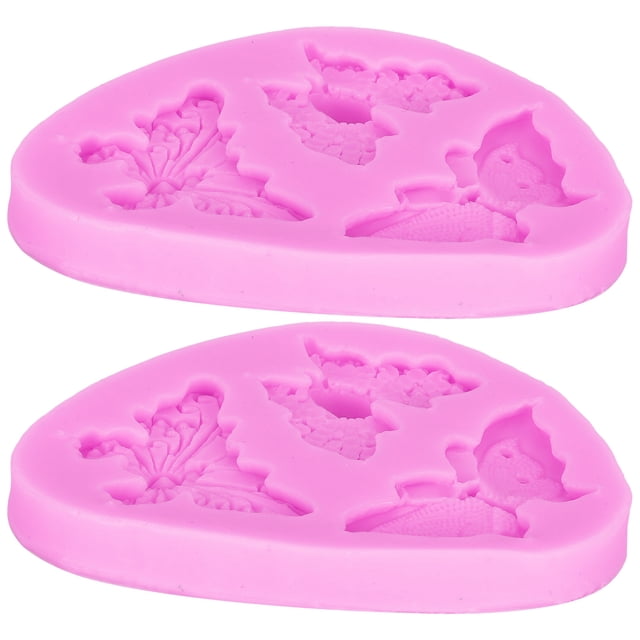 2 moldes de silicona rosa para tartas, para comida, mantequilla, pasteles, jabón hecho a mano, aromaterapia, yeso.