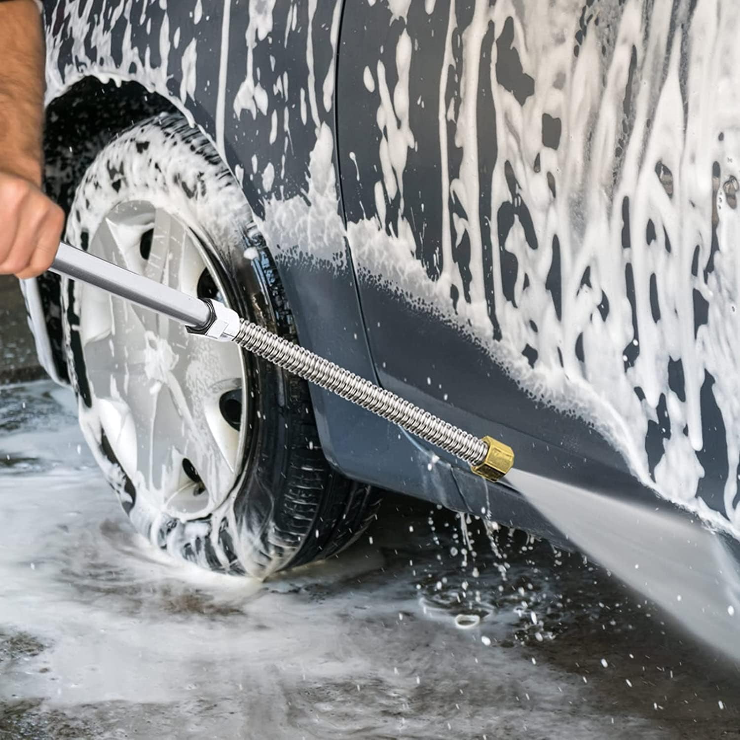 Hose Hawk Pressure Washer, Hosehawk Pro Handheld Garden Hose Nozzle with 360° Rotating Head, 4 Spray Modes Multi-Function Water Sprayer for Car, Yard and Driveway Cleaning