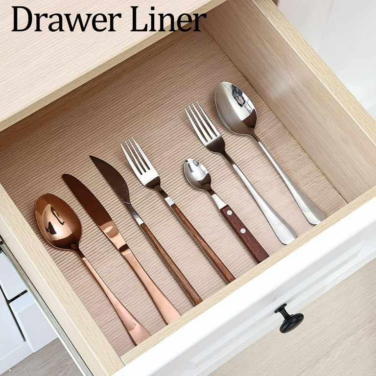 Shelf Liner Drawer Liner Cabinet Liner: Non-Adhesive, Durable, and Strong  Non-Slip Cabinet Liner for Kitchen Cupboard, Pantry, Table, Desk, and