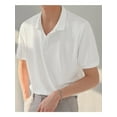 thumbnail image 5 of INCERUN Men's Lapel Knit Look Short Sleeve Henley POLOs Shirts Tops, 5 of 5
