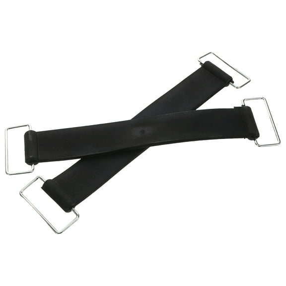 Hemoton 2pcs Reusable Battery Tie Down Straps Nonslip Rubber Battery Hold Down Cinch Strap Adjustable Fastening Tie Strap with Hook for Boat Car Motorcycle