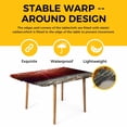 thumbnail image 4 of Red Ocean Waves Table Cloths for 4 Foot Rectangle Tables, Summer Beach Coastal Abstract Patio Waterproof Elastic Fitted Tablecloths, Washable Rectangular Table Cover for Camping, 4 of 8