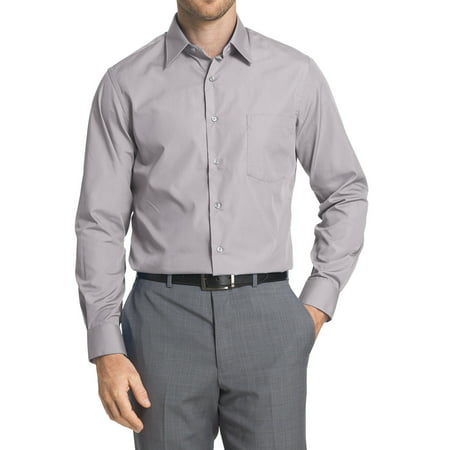 Van Heusen - VAN HEUSEN Mens Gray Collared Dress Shirt 15 - Walmart.com ...