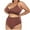 Khaki, variant on Danhjin Womens Plus Size Swimsuit Summer Beach Sexy Solid High Waisted Bikini Sets Two Piece Swimsuit
