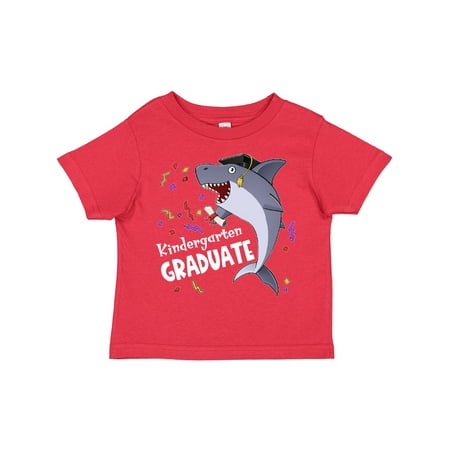 

Inktastic Kindergarten Graduate Shark in Cap Gift Toddler Boy or Toddler Girl T-Shirt