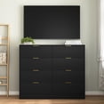 thumbnail image 3 of S-HOME Functional 8 Drawer Chest Dresser Wood with Smooth Gliding Drawers for Bedroom and Hallway Storage Needs, Black, 3 of 15