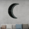 thumbnail image 2 of Wooden Moon Shaped Storage Shelf Wall Mounted Hanging Rack Living Room Kitchen Home Decor, Small Moon, 2 of 8