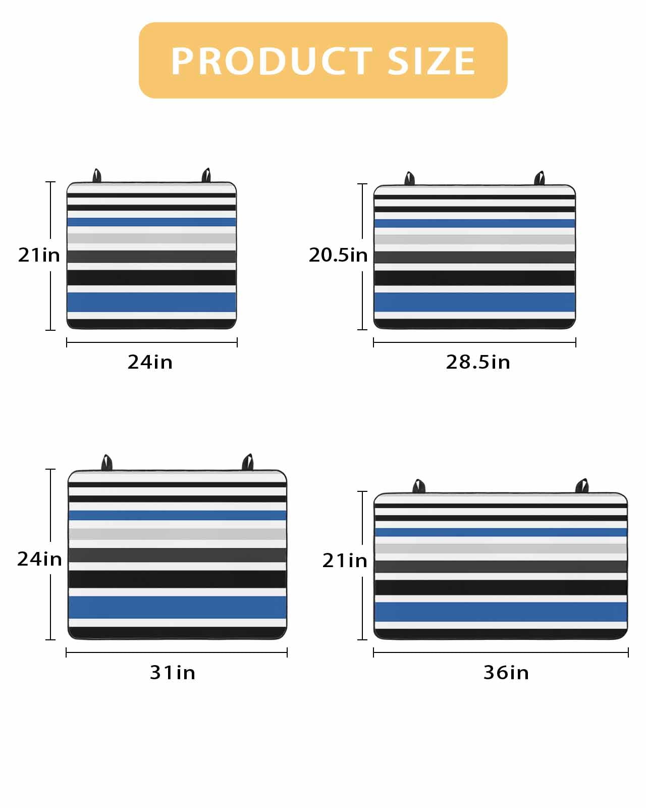nqOlkjepod Large Induction Cooktop Protector Mat 24"x21", Navy Blue Black Stripe Stove Top Covers for Electric Stove, Modern Abstract Coarse Striped Stove Burner Cover Mats, Glass Top Stove Cover