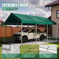 thumbnail image 4 of Clouddwell Carport 10x20 FT Heavy-Duty Portable Carport, Outdoor Car Canopy Shelter with Waterproof Tarp & Wind Resistant Design, Galvanized Steel Frame for Vehicle, RV, Boat, Truck Cover (Green), 4 of 8