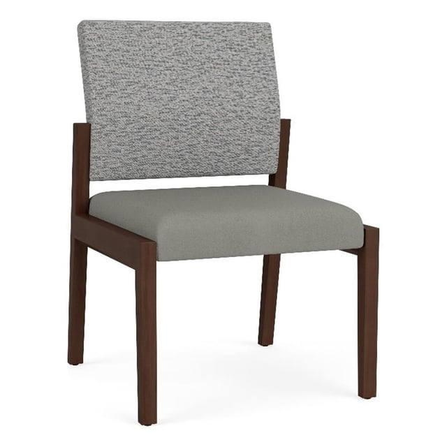 Pemberly Row Chaise d'Appoint Sans Accoudoirs pour Réception, Cadre en Bois, Gris