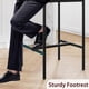 thumbnail image 2 of Set of 2 forrado bar stools con footrest y back - counter height para kitchen, bar, o island, 2 of 7