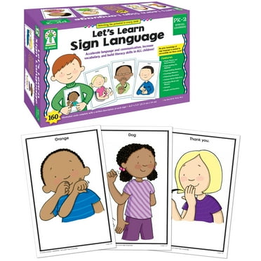Key Education Let's Learn Sign Language Learning Cards (160 cards) Grade PK-2