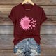 thumbnail image 4 of Blusas de Manga Corta para las Mujeres Divertida Impresión Cuello Redondo Camiseta Vintage, Blusas de Primavera para las Mujeres, 4 of 4