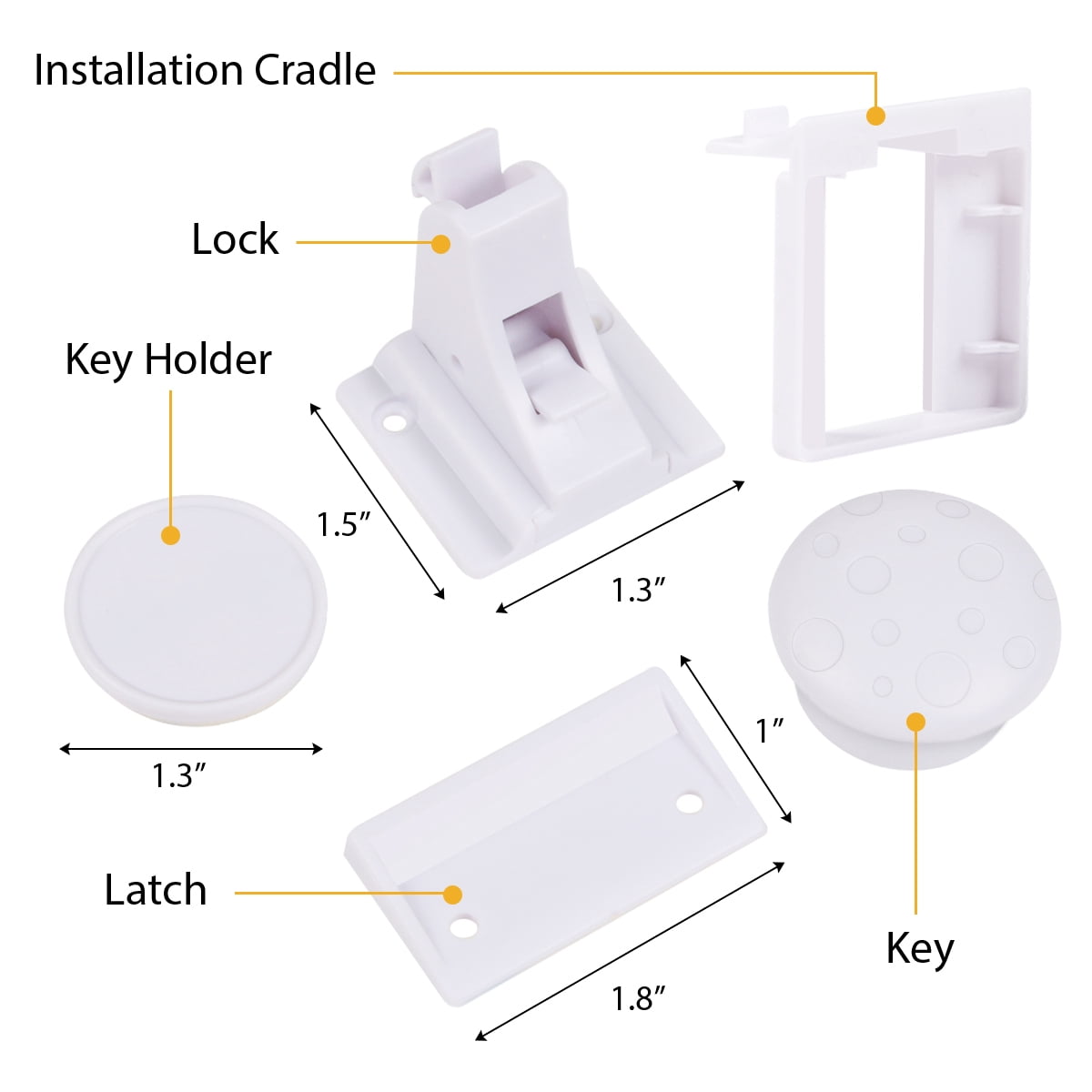 Gamexcel Magnetic Cabinet Locks for Child Proofing, 25 Locks and 3 Key, No-Drill Adhesive Safety Latches for Cabinets and Drawers
