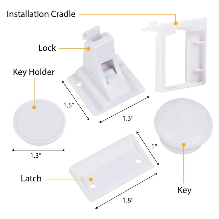Baby Proofing Magnetic Cabinet Locks Child Safety - Norjews (3 Keys+20 Locks),  C
