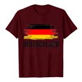 thumbnail image 4 of TSADFHJI Hauts pour Femmes Élégants Fête Cœur Drapeau Allemand Imprimé Manches Courtes Col Rond pour Tenue Nationale et de Voyage TG Rouge, 4 of 4