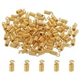 thumbnail image 1 of Unique Bargains Embouts de Cordon, 100 Pcs Embouts de Ressorts Métalliques 3x7mm Embouts de Terminators à Raclette Or Rose, 1 of 5