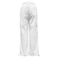 thumbnail image 6 of Ndbuld Women Cargo Pants Ladies Trendy and Casual Multi Pocket Loose Wide Leg Work Pants Long Pants Savings Up to 30% off,XL,White, 6 of 7