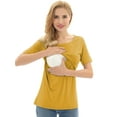 thumbnail image 4 of Bearsland Women's Maternity Short Sleeve Breastfeeding Nurding Tops T-Shirts 3-Pack, 4 of 7