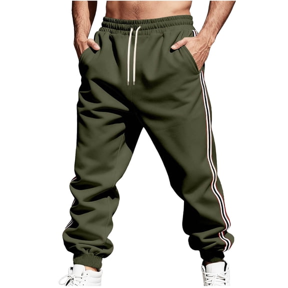 Mens Pants Winter Warm Fleece Joggers Heavyweight Thermal Sweatpants Drawstring Lounge Run Athletic Pants with Pockets