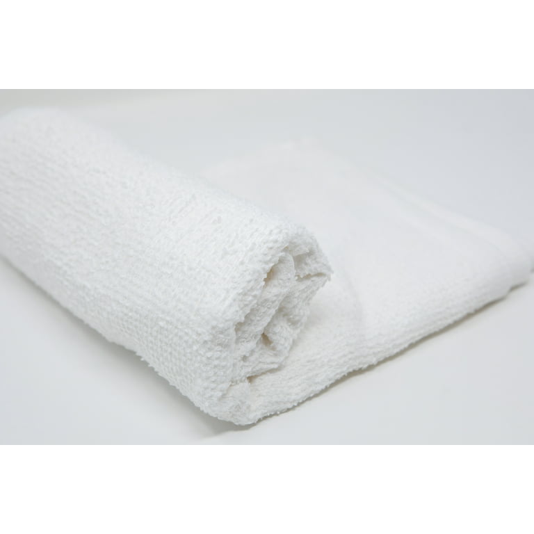 Hyper Tough 100% Cotton White Multi-Purpose Terry Towels - Each