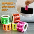 thumbnail image 5 of 500pcs Rave Hot Stickers 2 x 1-1/5 Inch Fluorescent Hot Flame Fire Shape Labels Marking Items for Restauresent Supermarkets Stores Shops (Fluorescent Orange), 5 of 6