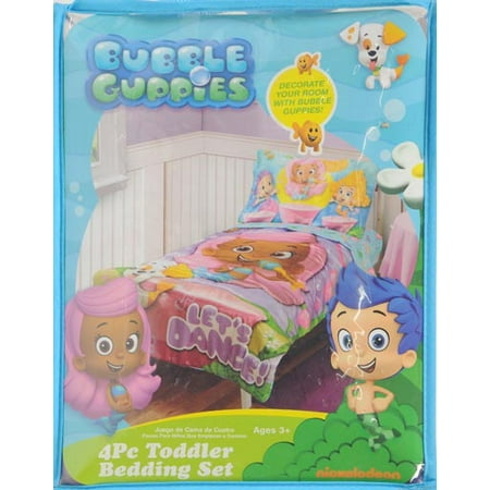 Bubble Guppies 4 pc Toddler Bedding Set - Walmart.com - 