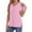 Pink, variant on Weikingp Womens Summer Tops Flattering Tops For Women Elbow Length Tee Shirts For Women Beach Vacation Clothes For Women Blouses For Women Casual Black L