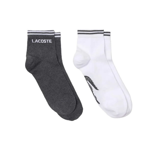 Lacoste Chaussettes de Sport en Coton Bas pour Adultes (Lot de 2)