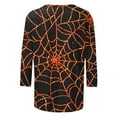 thumbnail image 3 of Hvot&aat Halloween Shirts for Women Funny Cute Ghost Graphic Sweatshirts Halloween Pumpkin/Bat/Spiderweb Prints Loose Casual T-Shirts, 3 of 6
