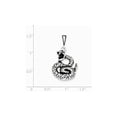 thumbnail image 2 of White Sterling Silver Charm Pendant 24 mm 19 Antiqued Snake, 2 of 2