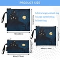 thumbnail image 3 of 3 Size Reusable Food Storage Bags Set Airtight Zipper Closure Lunch Snacks Travel Organizer Halloween Background Design Element, 3 of 8