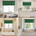 thumbnail image 4 of Curtain Valance for Windows, St. Patrick's Day Shamrock Kitchen Valances Rod Pocket Short Curtains, Green Black Stripe Theme Window Valance for Bedroom Bathroom Living room 60x18in, 4 of 9