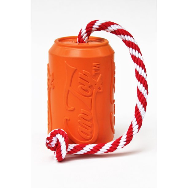 SodaPup Squeeze Training Dummy Natural Rubber Dog Toy, Large, Orange