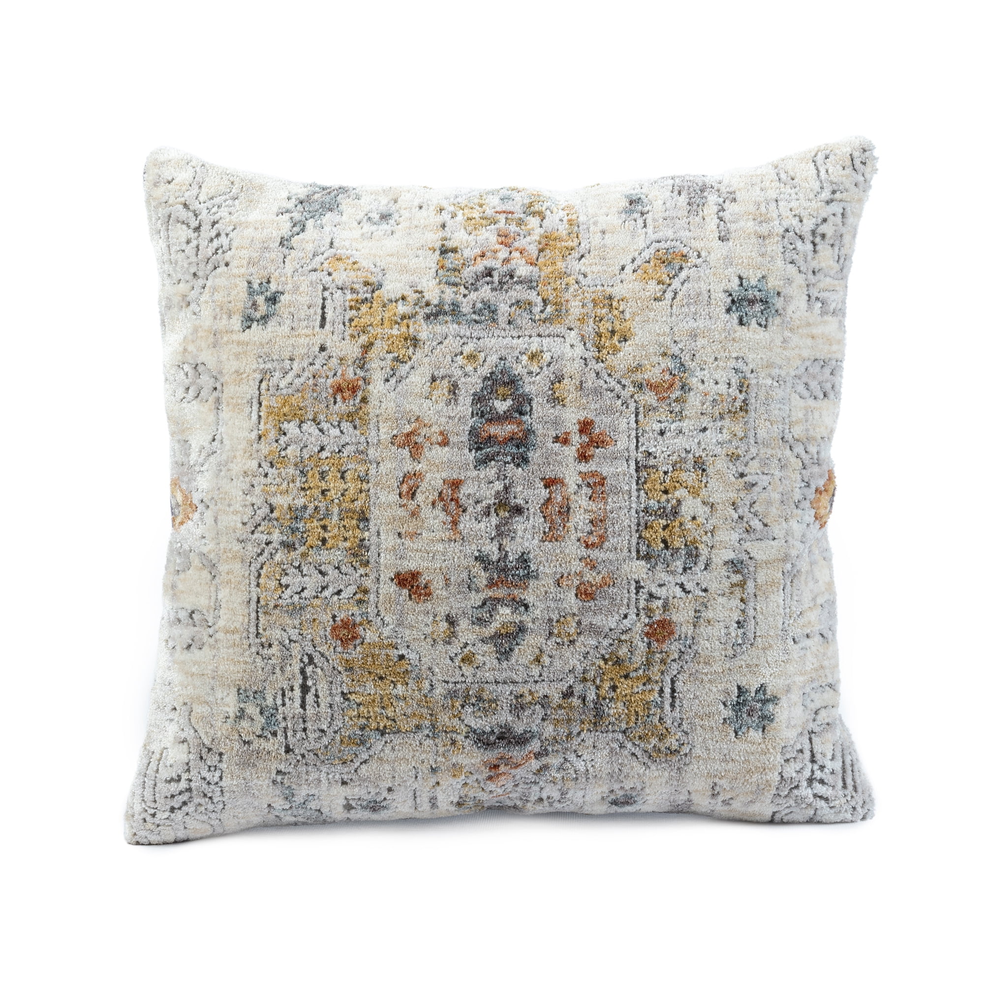 Harlow Hill Irving 20" x 20" Striped Performance Adult Decorative Throw Pillow Cover, Light Gray/Multi