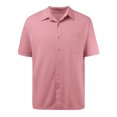 thumbnail image 4 of kamemir Men's Short Sleeve Oxford Shirt Regular Fit Button Down Collar Shirts with Pocket(Pink,M), 4 of 6