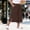 Brown plus size capri pants with pockets a1, variant on Women Plus Size Wide Leg Elastic Waist Skirt Shorts with Pockets Casual Loose Capri Pants for Summer Workout Beach Lounge Lounge Travel Shorts, Wine 3XL