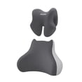 thumbnail image 4 of Cojín de respaldo de 2 piezas con almohada para reposacabezas, cojín de silla portátil, Gris oscuro, 4 of 9