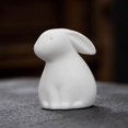 thumbnail image 3 of tredstone Ceramic Rabbit Statue Bunny Animal Model Tiny Adorn for Wedding Party Decor 5.8cmx5cmx7cm, 3 of 7