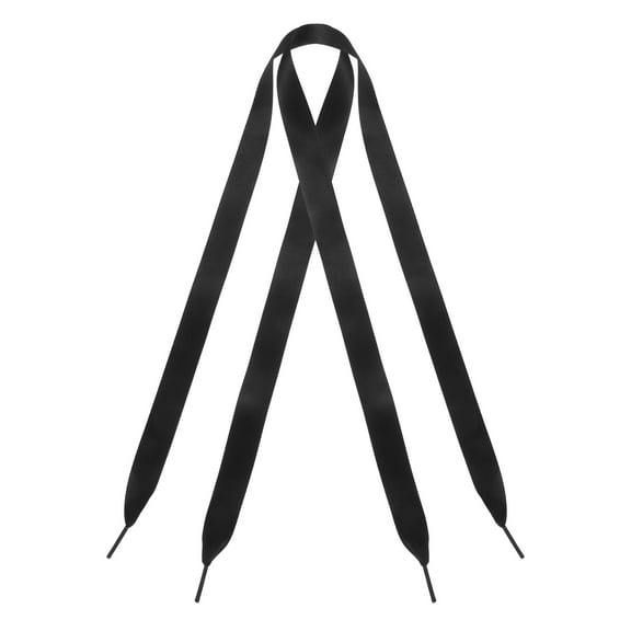 ROSENICE Black Ribbon Shoelaces for Shoes Use Fashionforward and Durable Design with Proper Length 0.7M