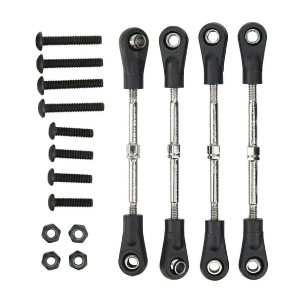 4 barras de dirección de metal ajustables para coche RC, servoenlace, piezas para vehículos, escala 1:10 68mm-77mm