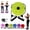 Green, variant on Waist Twister Sculptor Machine with Exercise Arm Bands, Ab Twist Disc Board with Massage Base, Adjustable Twisting Fitness Tool for r Arms, Hips and Thighs