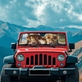 thumbnail image 3 of Uorisanigo Car Sun Shade Windshield Sunshade for Wrangler JK JKU TJ 1997-2018 Heat Shield Folding Sunshade Sun Visor Mat Protection for Car Interior(Hawaiian Highland Cow Print), 3 of 7