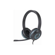 Cyber Acoustics Stereo USB Headset (AC-5008), in-line Controls for Volume & Mic Mute, Adjustable Mic Boom for PC & Mac, Perfect for Classroom or Home