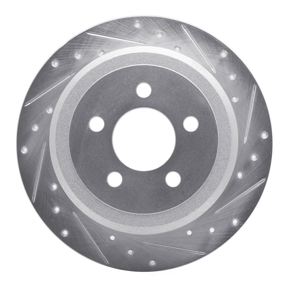 Dynamic Friction Company 631-42019L DFC Brake Rotor - Drilled And Slotted - Silver