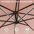 thumbnail image 6 of 11FT Cantilever Patio Umbrella with Base Included, Large Cantilever umbrella with 360°Rotation, Heavy-Duty Offset Outdoor Umbrella for Patio,Pool,Garden and Backyard (Pink), 6 of 9