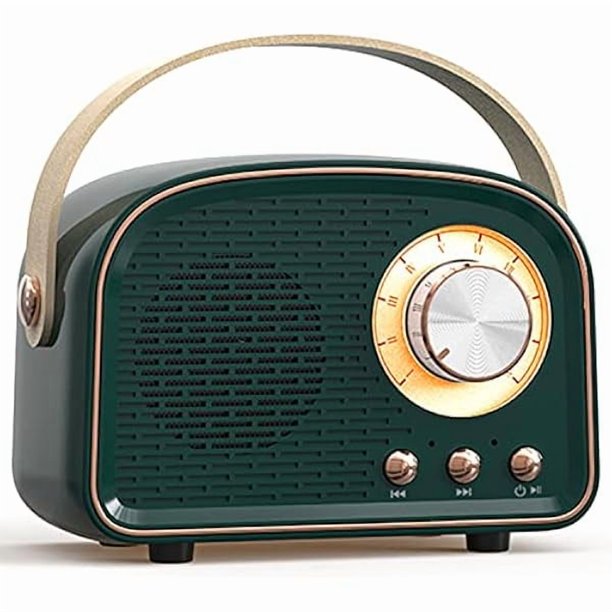 wonima11 Retro Bluetooth Speaker, Cute Mini Portable Wireless Speaker with TWS for Home Outdoor Travel, Vintage Decor, Gifts for Girls, Teens, Women Green